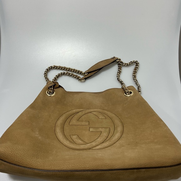 Gucci Soho Chain Logo Tote Bag Brown - Picture 3 of 10